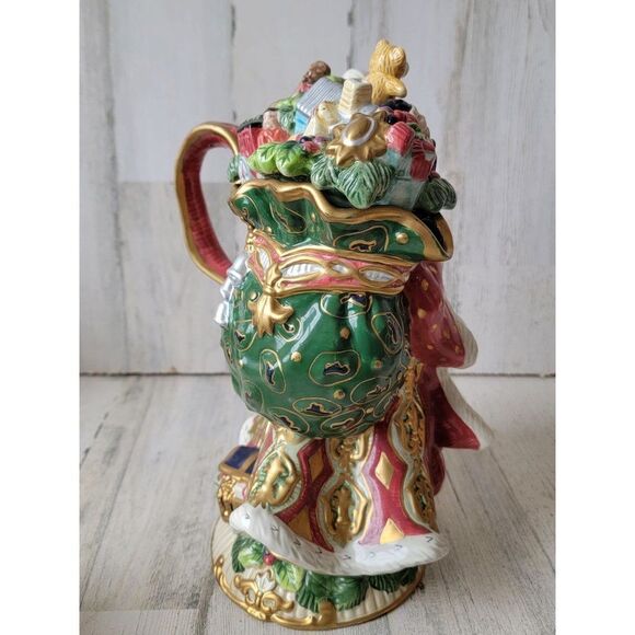 Fitz Floyd Florentine classic teapot Santa Claus Xmas figure - Picture 7 of 10